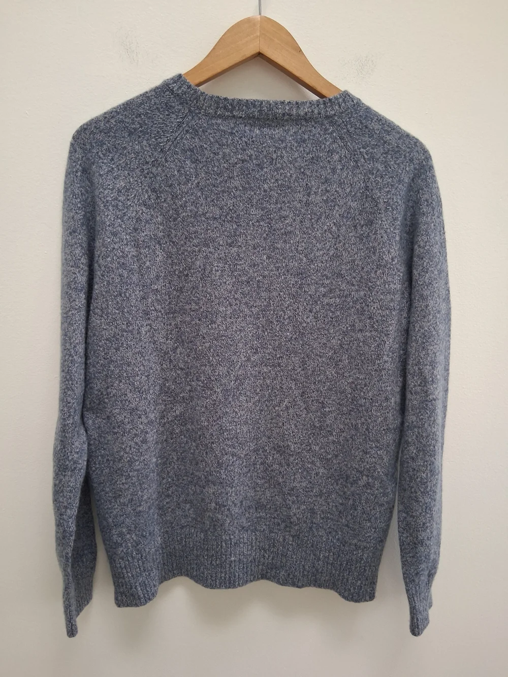 J. Crew Women's Heather Blue Marled Crewneck Sweater Medium Preppy Minimalist